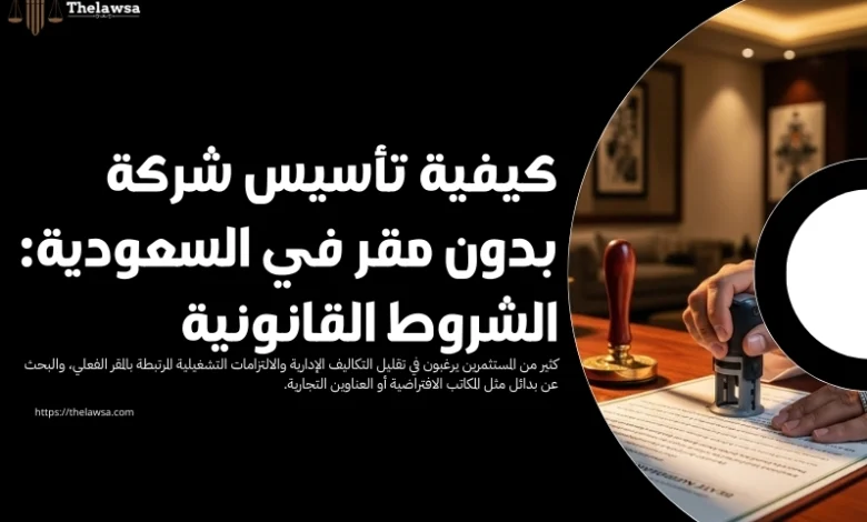 تأسيس شركة بدون مقر