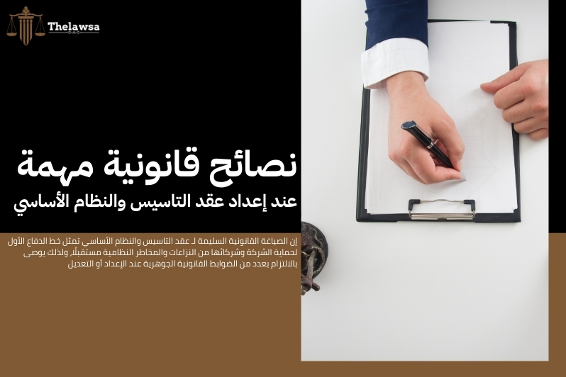 عقد التاسيس والنظام الأساسي