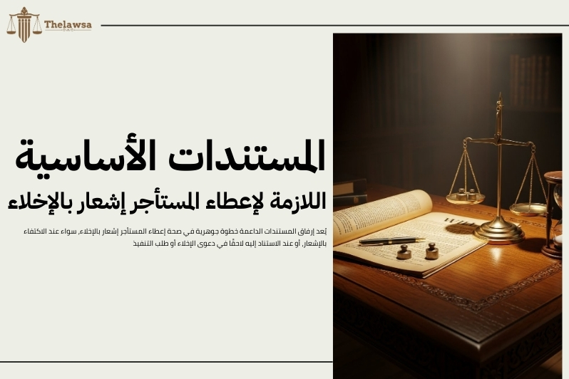 إعطاء المستأجر إشعار بالإخلاء