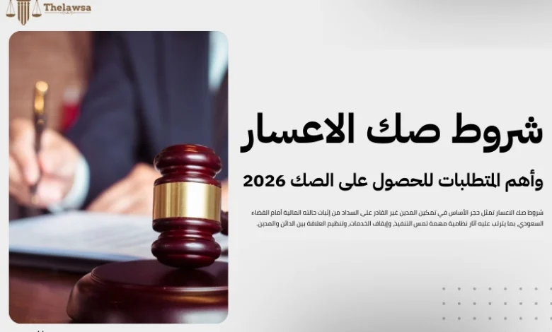 شروط صك الاعسار