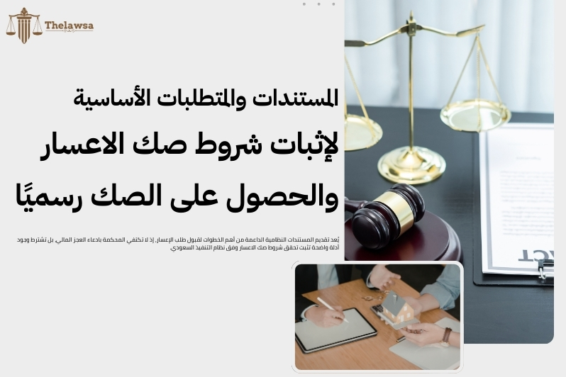 شروط صك الاعسار